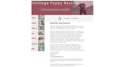 Desktop Screenshot of inistiogepuppyrescue.com